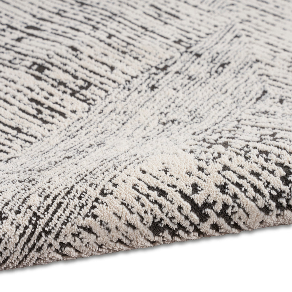 nourison ck024 irradiant irr01 cream black rug