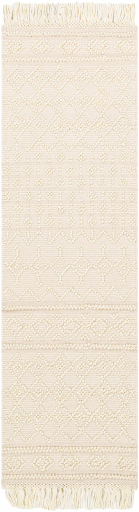Hauteloom Brothers BROT White Woven/Flatwoven Wool Rug