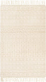 Hauteloom Brothers BROT White Woven/Flatwoven Wool Rug