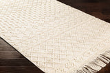 Hauteloom Brothers BROT White Woven/Flatwoven Wool Rug