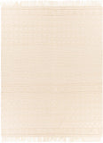 Hauteloom Brothers BROT White Woven/Flatwoven Wool Rug