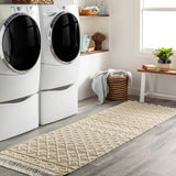 Hauteloom Brothers BROT White Woven/Flatwoven Wool Rug