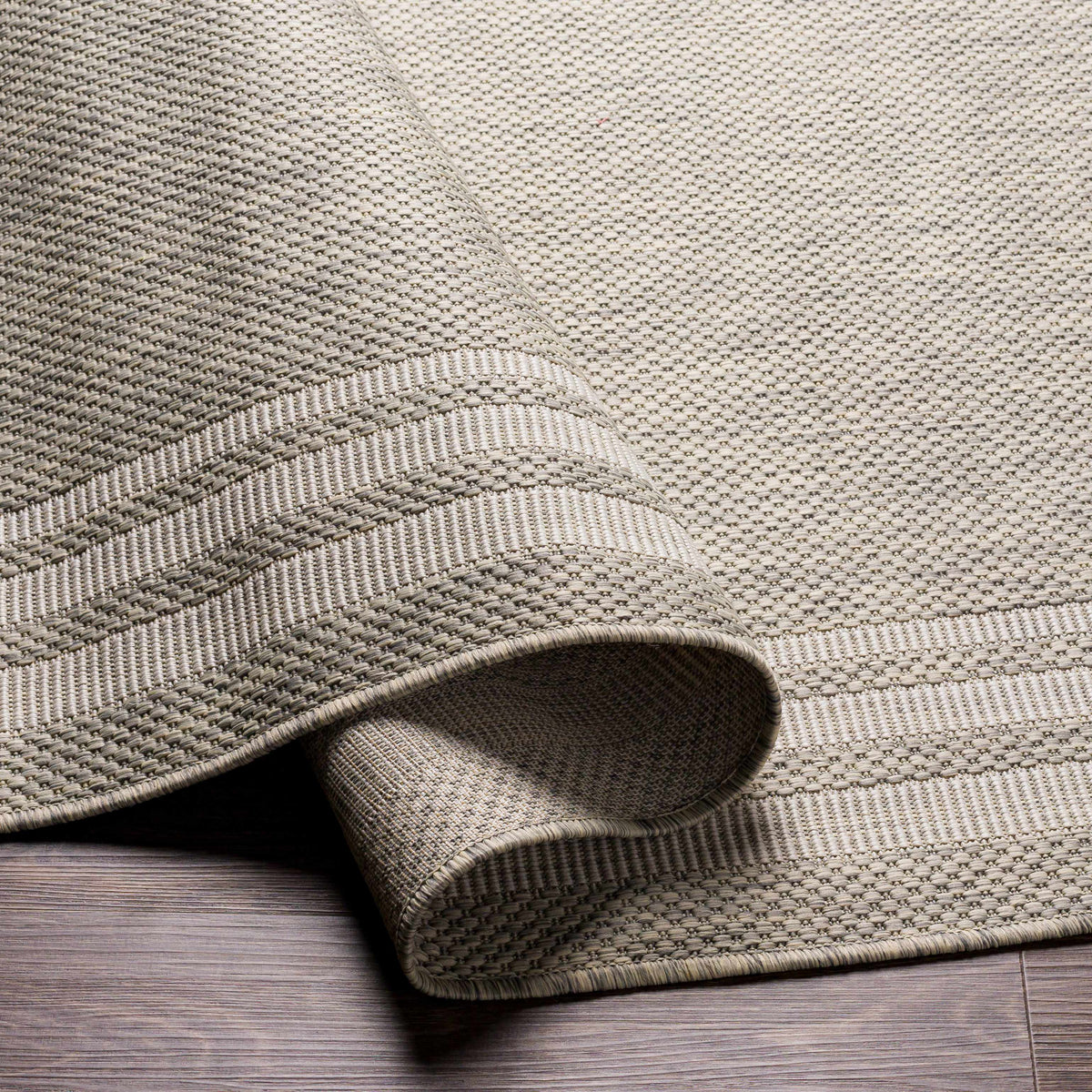 Hauteloom Burradoo BRRVC Gray Machine Made Polypropylene Rug