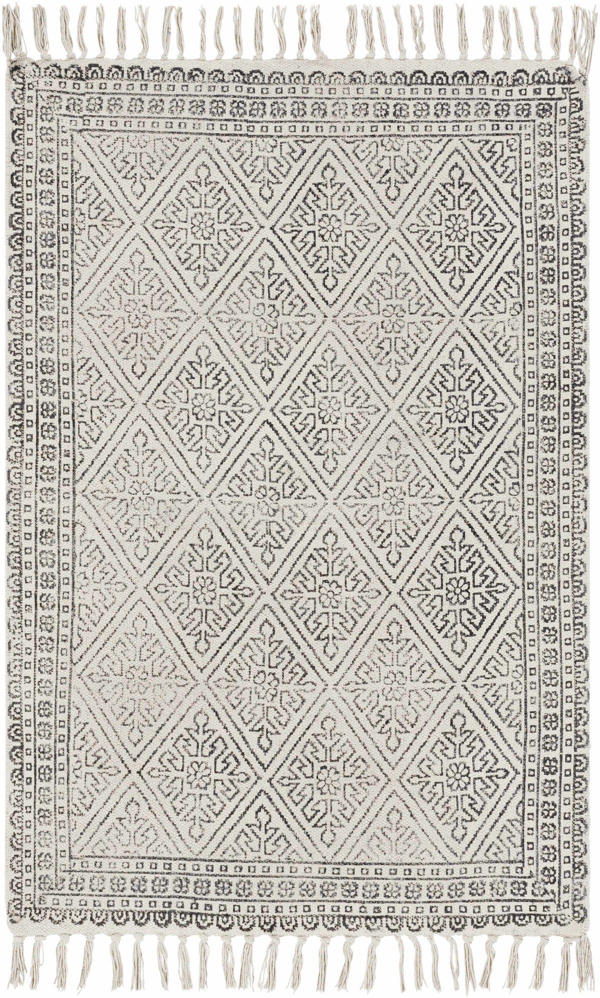 Hauteloom Brushton BRSH Black Woven/Flatwoven Cotton Rug