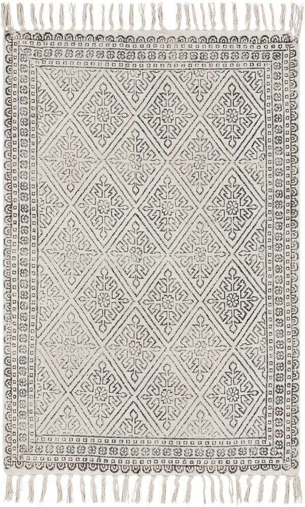 Hauteloom Brushton BRSH Black Woven/Flatwoven Cotton Rug