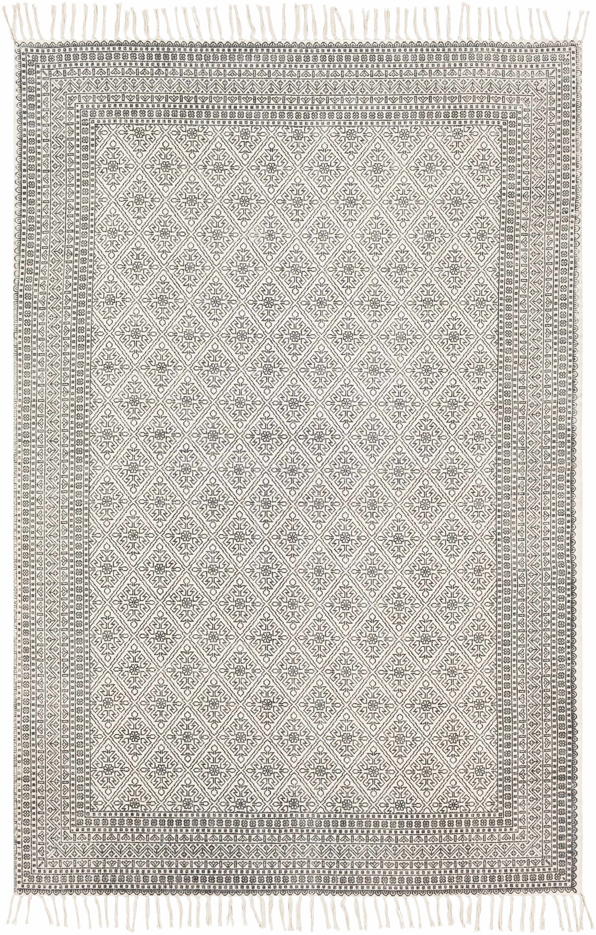 Hauteloom Brushton BRSH Black Woven/Flatwoven Cotton Rug