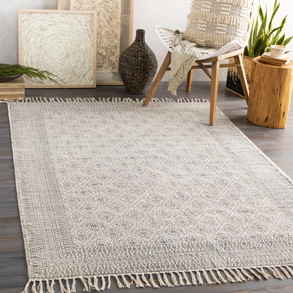 Hauteloom Brushton BRSH Black Woven/Flatwoven Cotton Rug