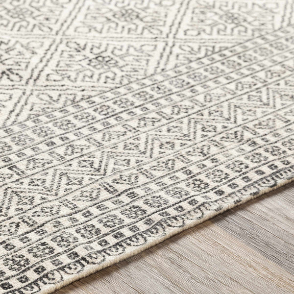 Hauteloom Brushton BRSH Black Woven/Flatwoven Cotton Rug