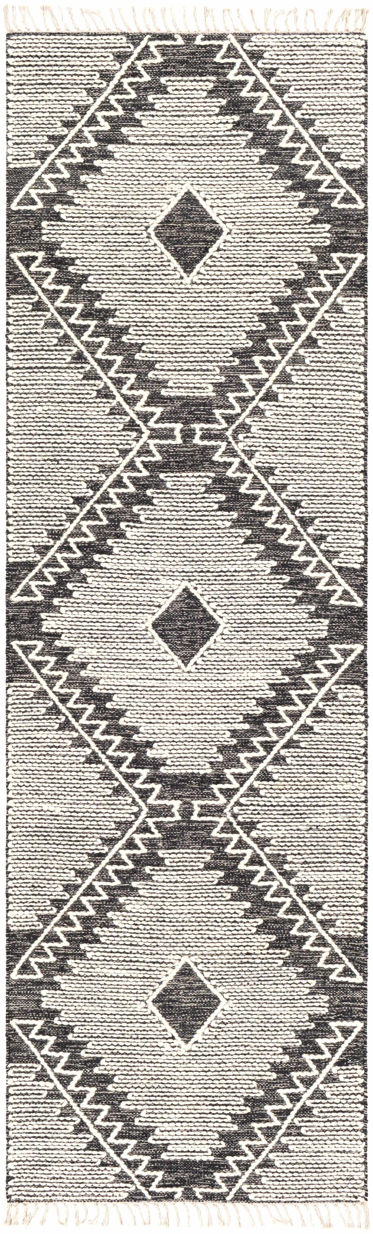 Hauteloom Brownhills BRWNH Black Woven/Flatwoven Cotton Rug