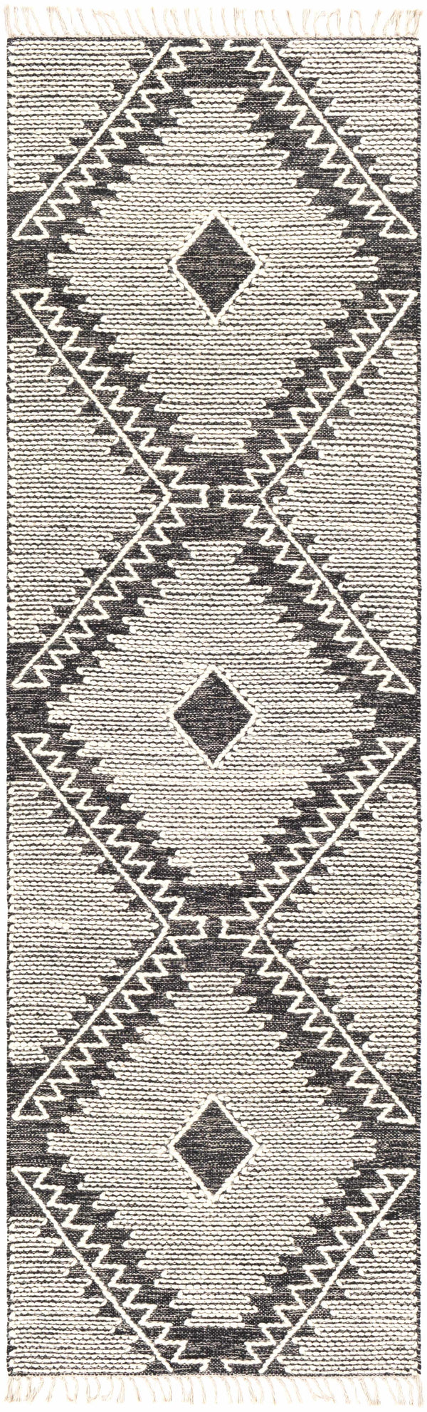 Hauteloom Brownhills BRWNH Black Woven/Flatwoven Cotton Rug