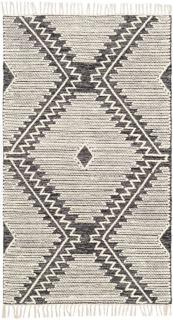 Hauteloom Brownhills BRWNH Black Woven/Flatwoven Cotton Rug