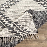 Hauteloom Brownhills BRWNH Black Woven/Flatwoven Cotton Rug