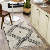 Hauteloom Brownhills BRWNH Black Woven/Flatwoven Cotton Rug