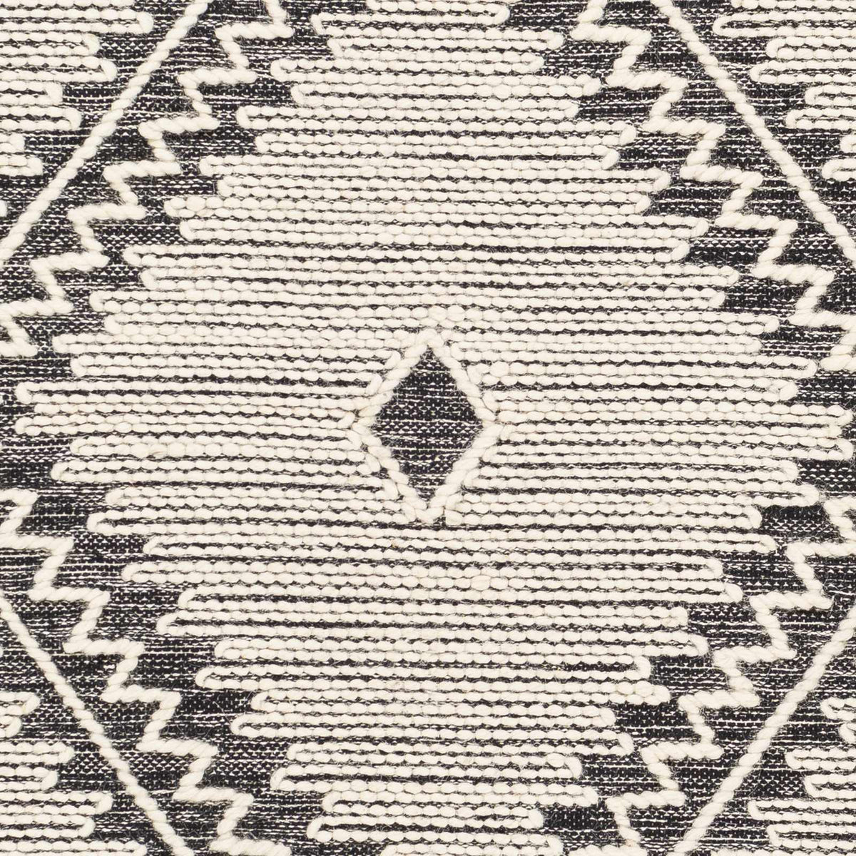 Hauteloom Brownhills BRWNH Black Woven/Flatwoven Cotton Rug
