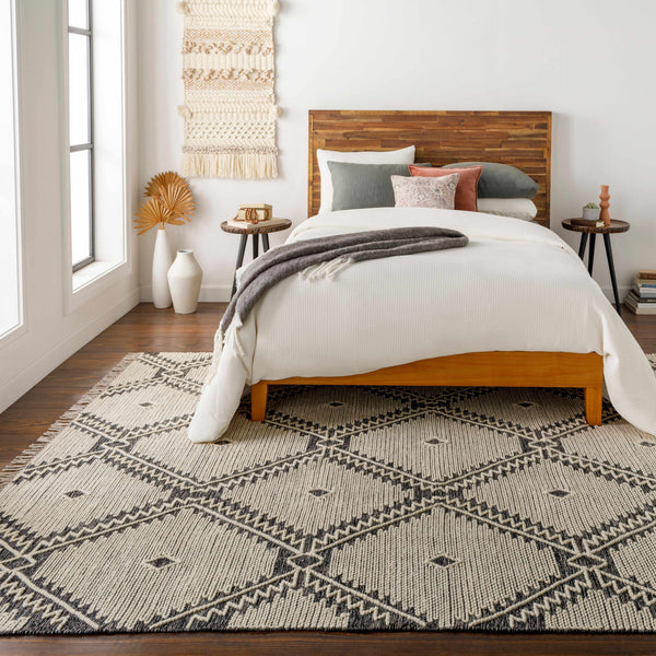 Hauteloom Brownhills BRWNH Black Woven/Flatwoven Cotton Rug