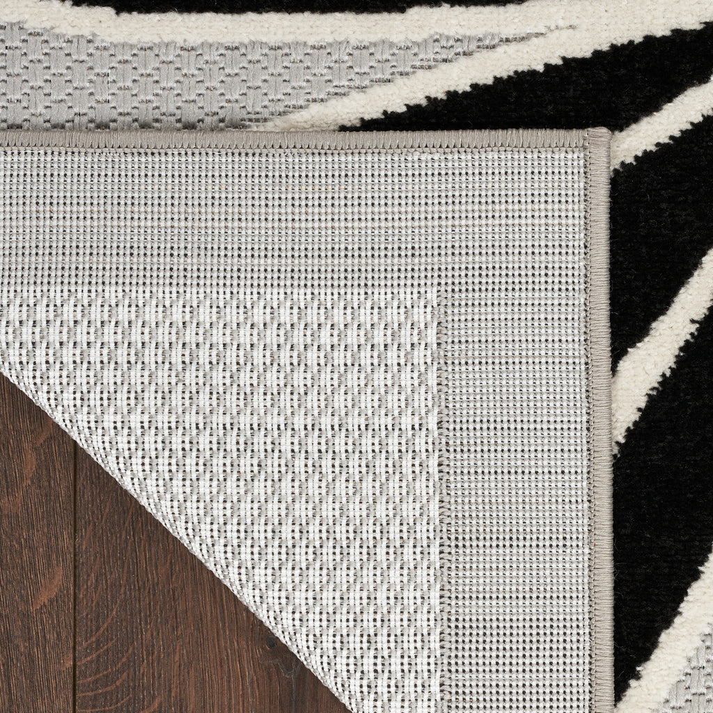 nourison aloha alh33 black white rug