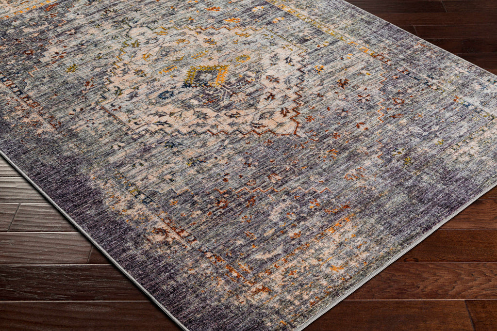 Hauteloom Basiad BSD Dark Purple Machine Made Polyester Rug