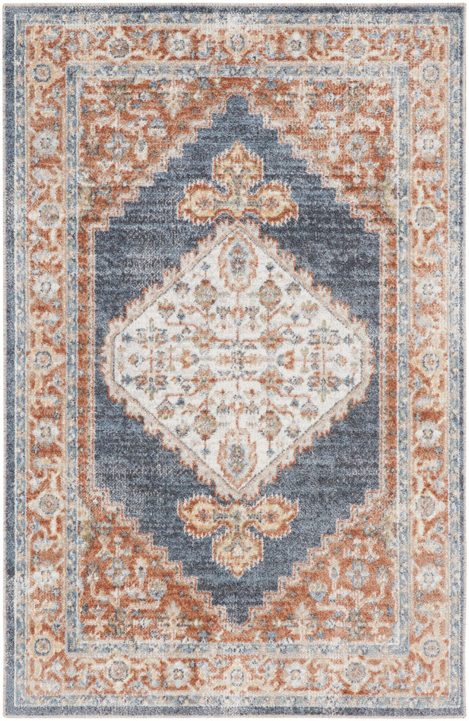 nourison astra machine washable asw11 denim multicolor rug