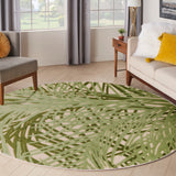 nourison aloha alh41 ivory green rug