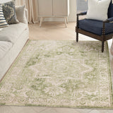 nourison astra machine washable asw12 ivory green rug