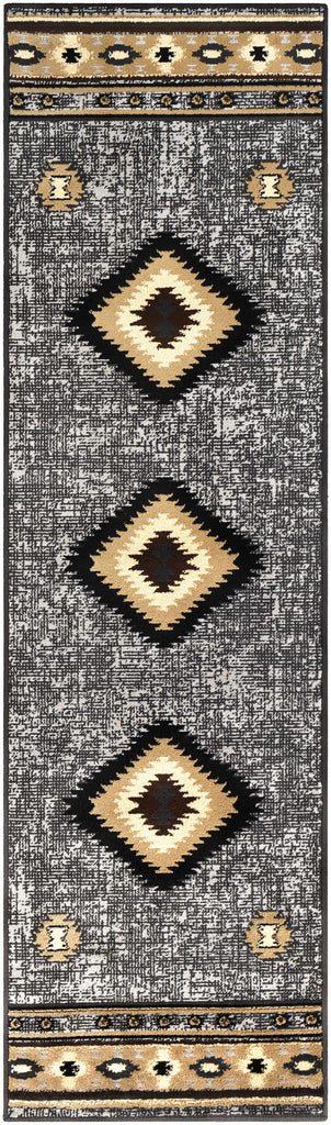 Hauteloom Buckhaven BUCKH Charcoal Machine Made Polypropylene Rug