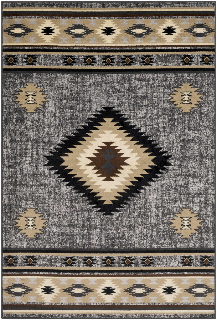 Hauteloom Buckhaven BUCKH Charcoal Machine Made Polypropylene Rug