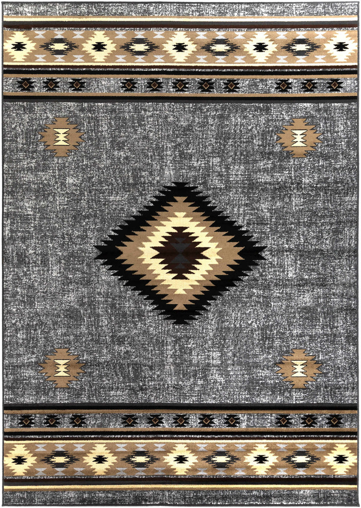 Hauteloom Buckhaven BUCKH Charcoal Machine Made Polypropylene Rug