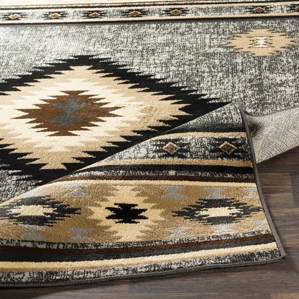 Hauteloom Buckhaven BUCKH Charcoal Machine Made Polypropylene Rug