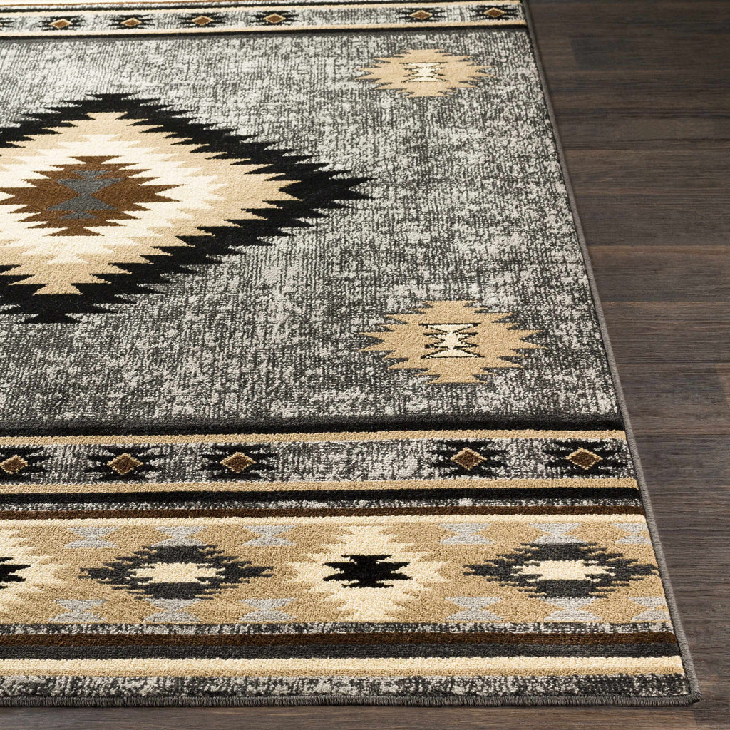 Hauteloom Buckhaven BUCKH Charcoal Machine Made Polypropylene Rug