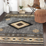 Hauteloom Buckhaven BUCKH Charcoal Machine Made Polypropylene Rug