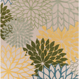 nourison aloha alh05 green multicolor rug
