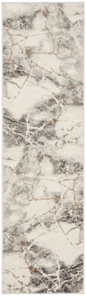nourison elation etn13 ivory grey rug