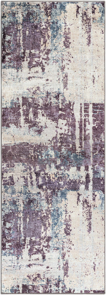 Hauteloom Busia BUSI Dark Purple Machine Made Polyester Rug