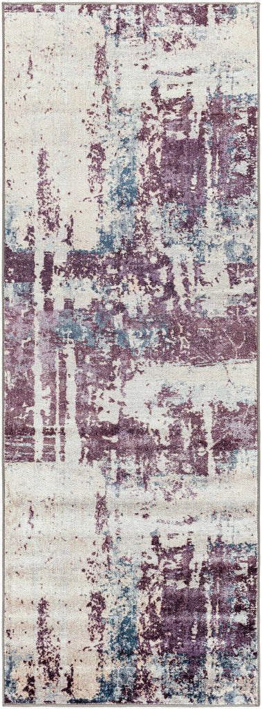 Hauteloom Busia BUSI Dark Purple Machine Made Polyester Rug