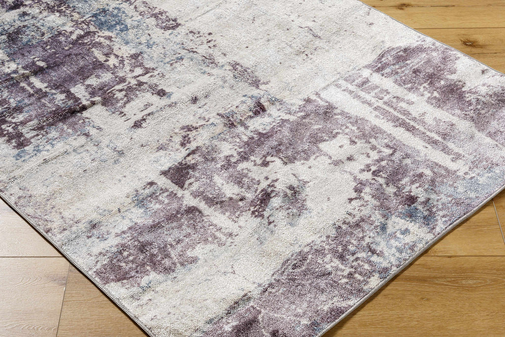 Hauteloom Busia BUSI Dark Purple Machine Made Polyester Rug