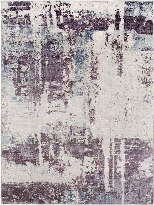Hauteloom Busia BUSI Dark Purple Machine Made Polyester Rug