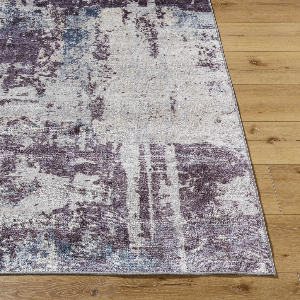 Hauteloom Busia BUSI Dark Purple Machine Made Polyester Rug