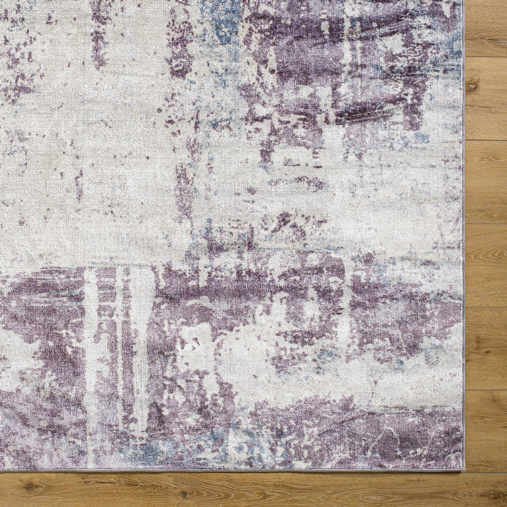 Hauteloom Busia BUSI Dark Purple Machine Made Polyester Rug