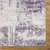 Hauteloom Busia BUSI Dark Purple Machine Made Polyester Rug