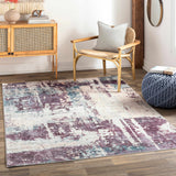 Hauteloom Busia BUSI Dark Purple Machine Made Polyester Rug
