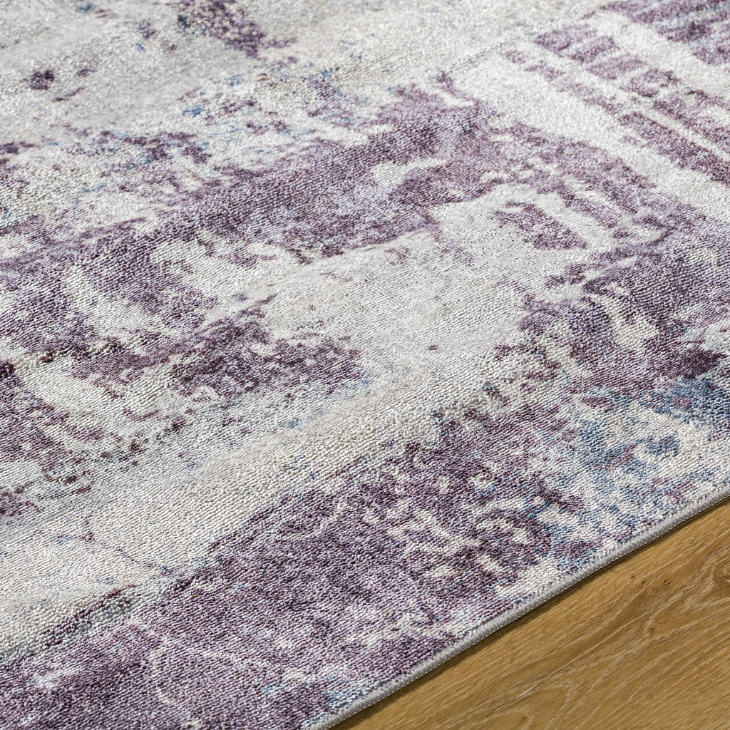 Hauteloom Busia BUSI Dark Purple Machine Made Polyester Rug