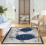 nourison aloha alh27 navy blue rug