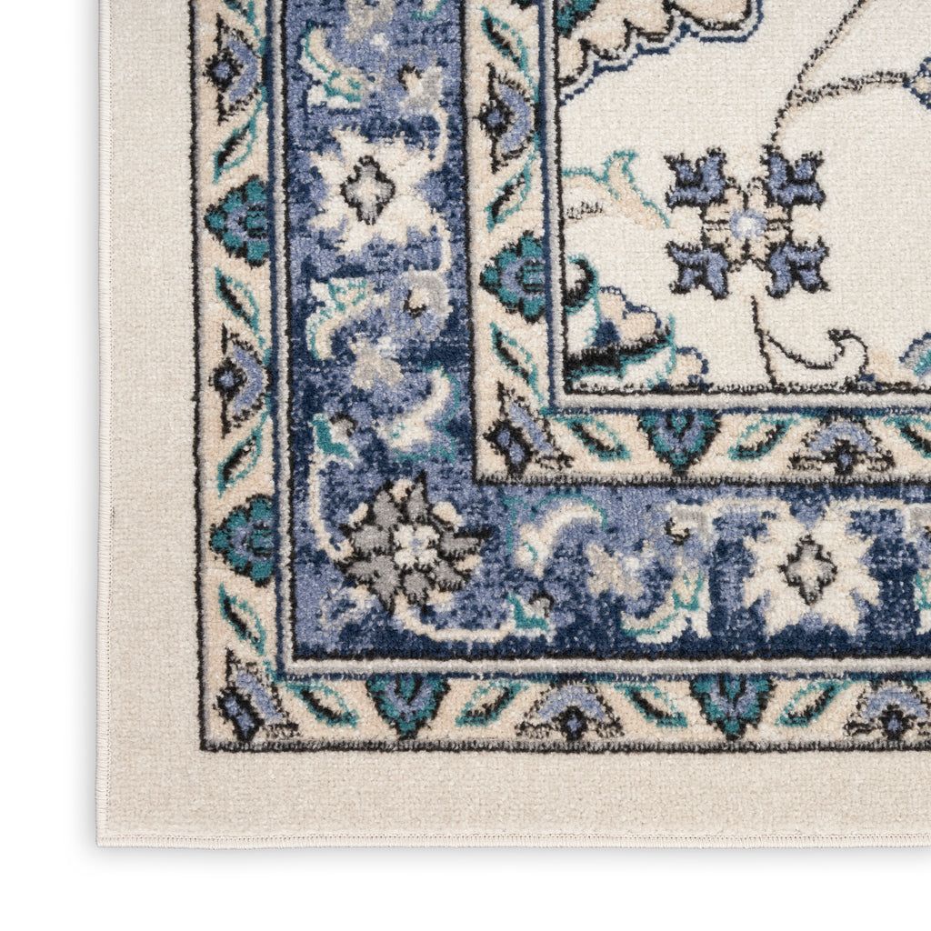 nourison nourison essentials nre05 ivory blue rug
