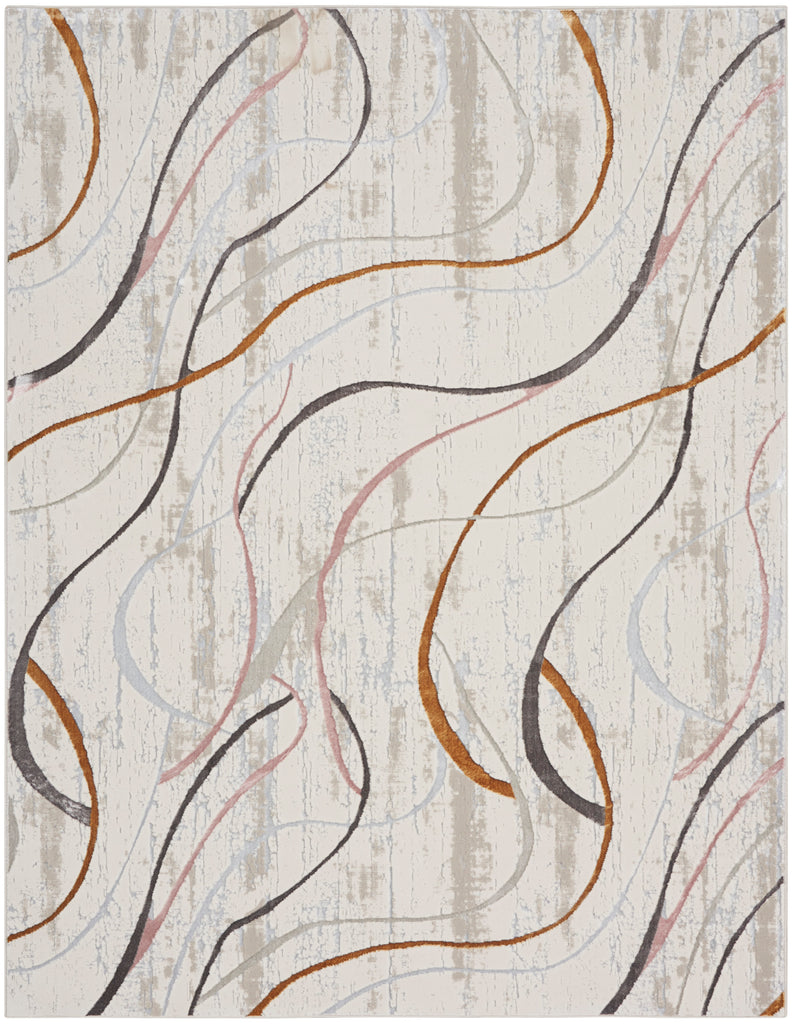 nourison glitz glz01 ivory multi rug
