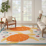 nourison aloha alh27 teal multi rug