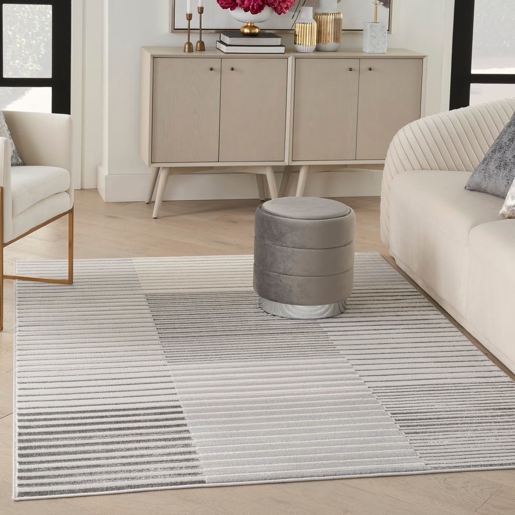 nourison brushstrokes bsk04 silver grey rug