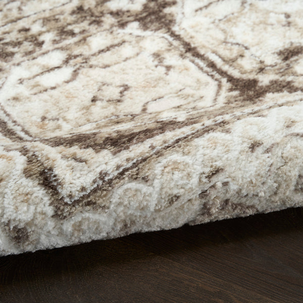 nourison dekor dek01 ivory brown rug