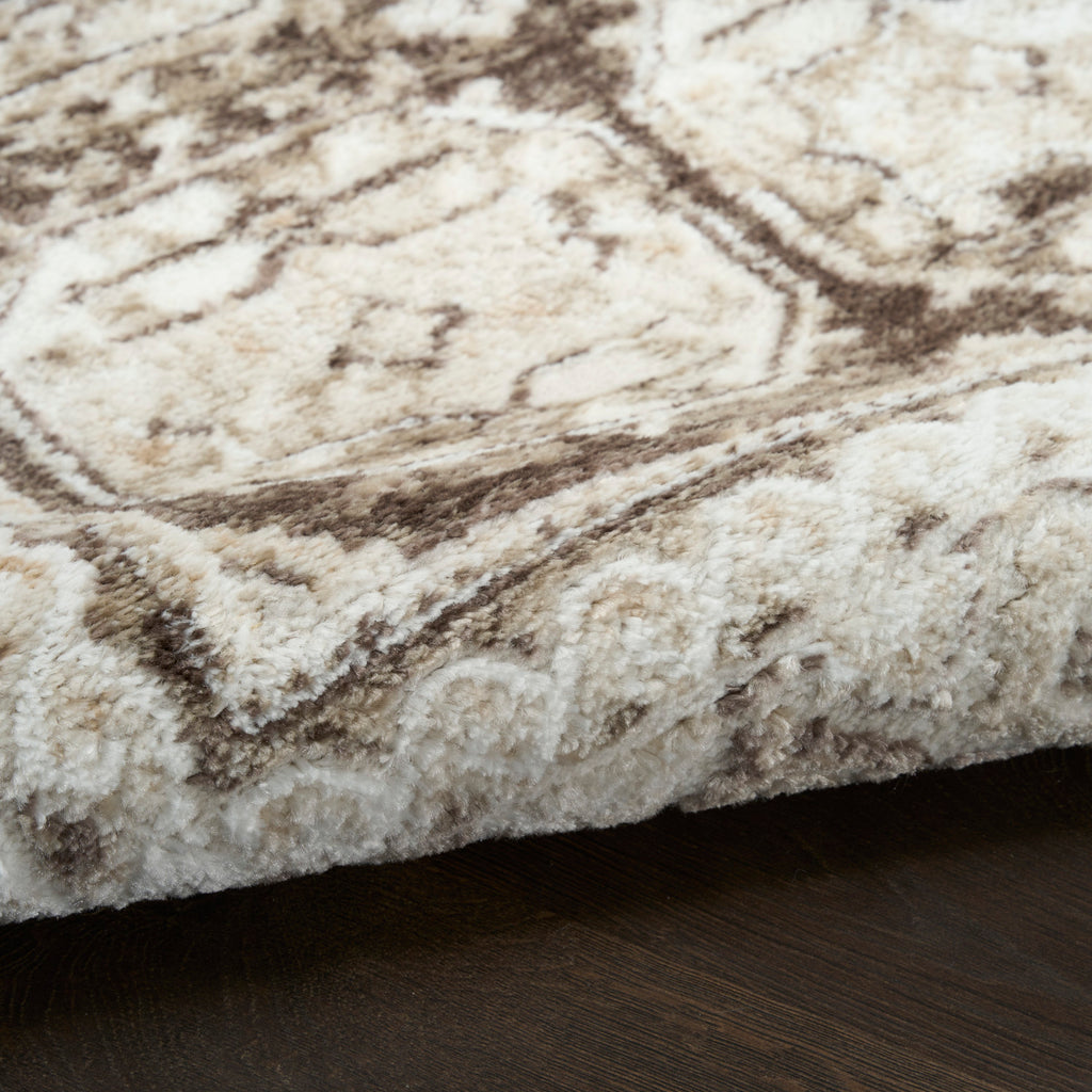 nourison dekor dek01 ivory brown rug