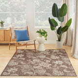 nourison garden oasis goa03 mocha rug