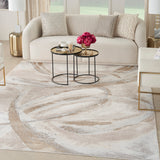 nourison brushstrokes bsk01 beige grey rug